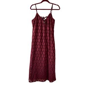 Band of the Free Merlot Burgundy Maxi Slip Dress Women’s Size Small NWT